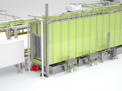 Окраска погонажа Линия порошковой окраски с конвейерной системой Power & Free SPK GROUP-21.7.4